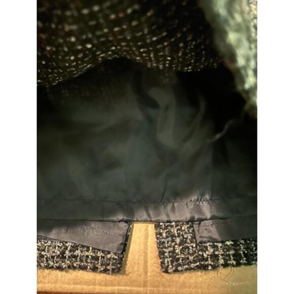 Liz Claiborne Pencil Skirt Black White Knee-Length Textured Size 8 - Picture 2 of 5